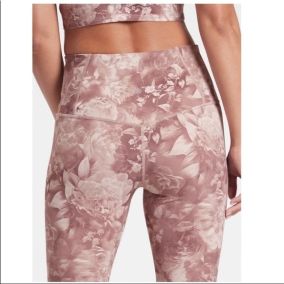 Athleta Elation Printed Tight Antionette Velvety S Rose Floral Print Feminine - Picture 2 of 16